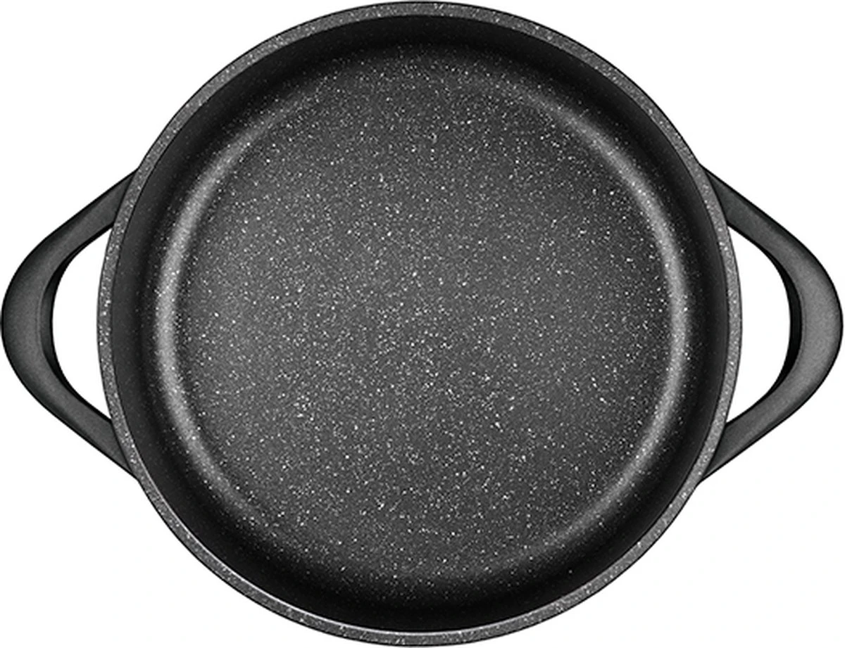 Smile 10-Delige Pannenset - Anti Aanbaklaag - Vaatwasser Bestendig - Zwart - MGK-17 14 Smile 10-Delige Pannenset - Anti Aanbaklaag - Vaatwasser Bestendig - Zwart - MGK-17 - Afbeelding 12