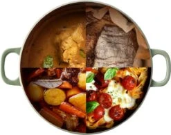 BK Bourgogne Braadpan Ø 24 Cm - Groen - Gietijzer - Inductie -Meubelwinkel 1200x945