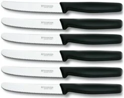 Victorinox Tafelmessen - 6-Delig - Zwart - Recht Heft -Meubelwinkel 1200x953 2