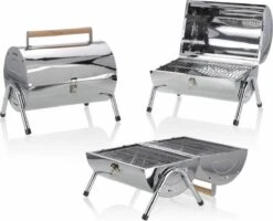 BBQ Collection Houtskoolbarbecue - Cilinder - Chroom -Meubelwinkel 1200x972 3