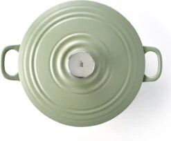 BK Bourgogne Braadpan Ø 24 Cm - Groen - Gietijzer - Inductie -Meubelwinkel 1200x993