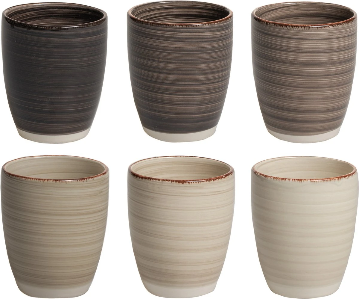 Studio Tavola Bekers Vintage Loft 350 Ml - 6 Stuks 3 Studio Tavola Bekers Vintage Loft 350 Ml - 6 Stuks