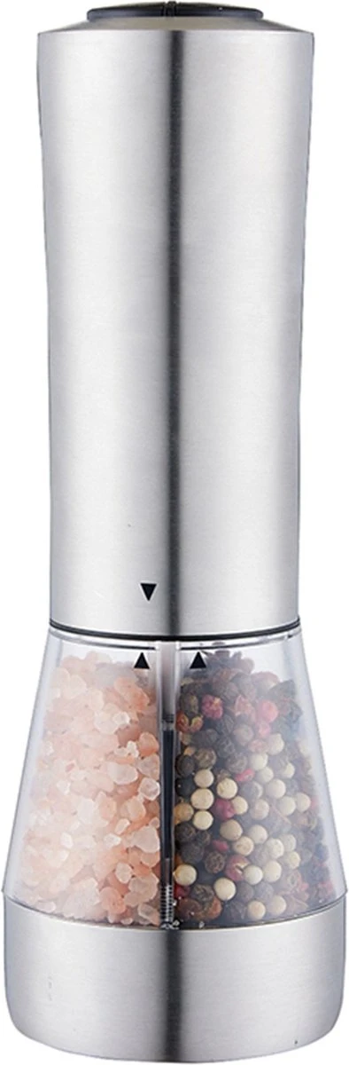 KROMS Peper En Zoutmolen Set - Peper En Zoutmolen Set Elektrisch -2 In 1 - Instelbare Maalgraad - Pepermolen - Zoutmolen - Peper En Zoutmolen Elektrisch 3 KROMS Peper En Zoutmolen Set - Peper En Zoutmolen Set Elektrisch -2 In 1 - Instelbare Maalgraad - Pepermolen - Zoutmolen - Peper En Zoutmolen Elektrisch