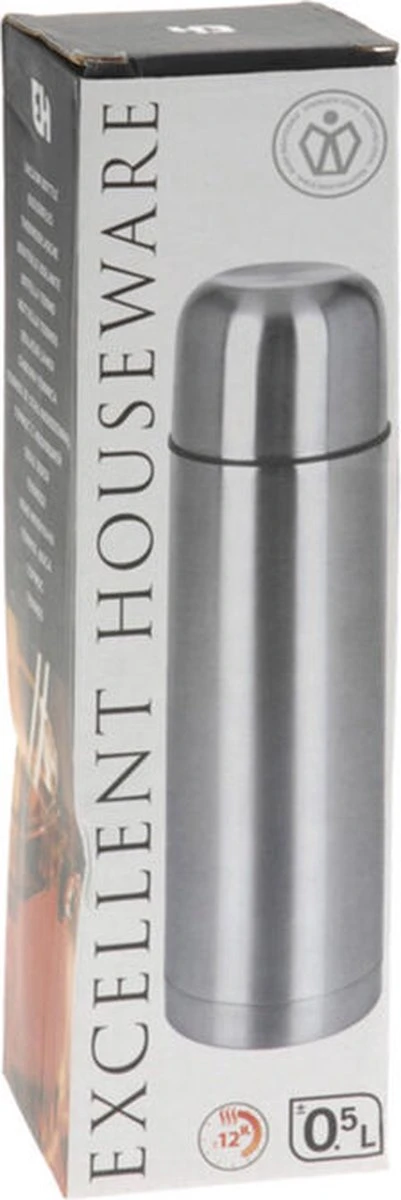 Merkloos Excellent Houseware Bullet Isolatiekan - 0,5 L - RVS 7 Merkloos Excellent Houseware Bullet Isolatiekan - 0,5 L - RVS - Afbeelding 5