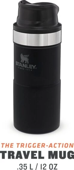 Stanley Trigger-Action Travel Mug 0.47L - Thermosfles - Matt Black -Meubelwinkel 521x1200