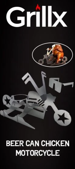 GrillX Beer Can Chicken Houder - Kiphouder Motorcycle - BBQ Accesoires - Bierkip - Barbeque Gereedschap - Chicken Sitter 13 GrillX Beer Can Chicken Houder - Kiphouder Motorcycle - BBQ Accesoires - Bierkip - Barbeque Gereedschap - Chicken Sitter -Meubelwinkel 533x1200