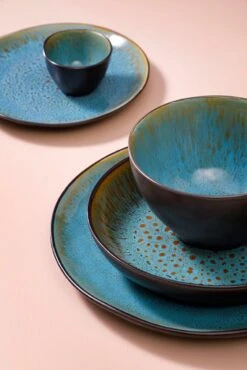 Palmer Serviesset Lotus Stoneware 6-persoons 24-delig Zwart Turquoise 28 Palmer Serviesset Lotus Stoneware 6-persoons 24-delig Zwart Turquoise -Meubelwinkel 801x1200 6