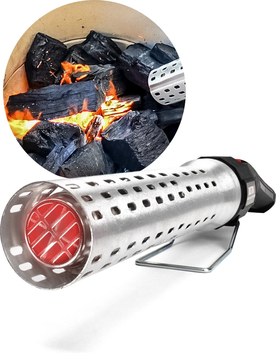 DistinQ BBQ Lighter Aansteker - Elektrische Barbecue Looftlighter Houtskool Starter Voor Barbecue, Grill En Open Haard - 2000 Watt 3 DistinQ BBQ Lighter Aansteker - Elektrische Barbecue Looftlighter Houtskool Starter Voor Barbecue, Grill En Open Haard - 2000 Watt