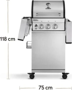 Burnhard Gas BBQ FRED JR. Deluxe - 2 Branders - Incl. Keramische Infraroodbrander & Afdekhoes - Deluxe -Meubelwinkel 961x1200 1